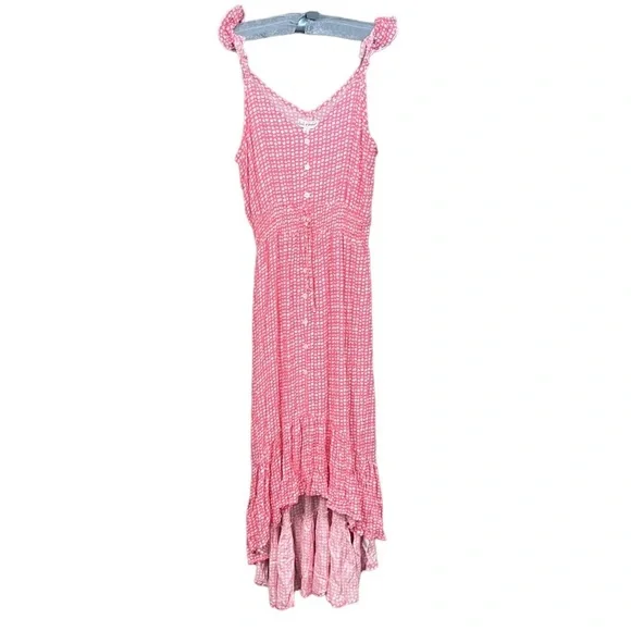 Kiwi and Punch Dresses | Kiwi & Punch Flamingo Pink High Low Maxi Dress Nwt | Color: Pink/White | Size: L | Amies_Closet330'S Closet